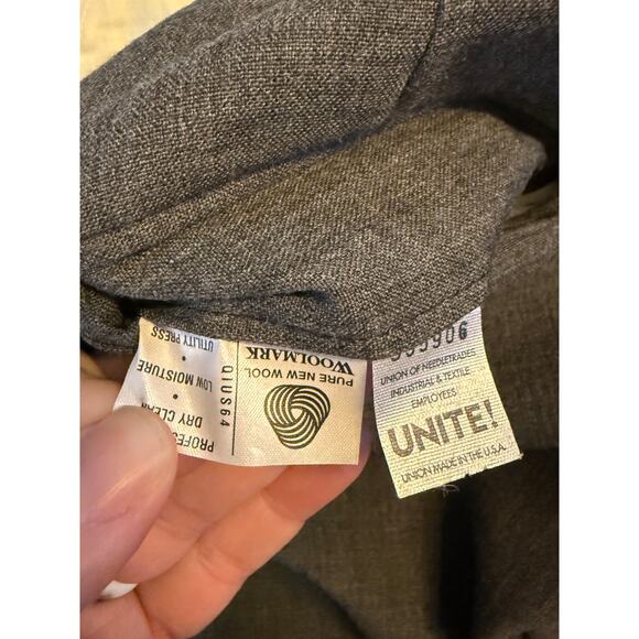 Hart Schaffner & Marx Gray Grey Pure Wool Pants Size 44 - Picture 7 of 10